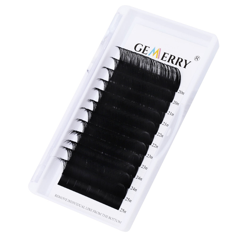 Russian 25mm Mixed Individual Eyelash For Extension Natural Soft Faux Cils Handmade Korea Silk Mink Lash Supplies False Lashes