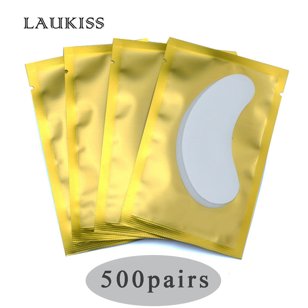 50/500/1000pcs Wholesale Hydrogel Eye Patch for Building Eyelash Extension Under Eye Pads Grafted Lash Stickers Beauty Tools